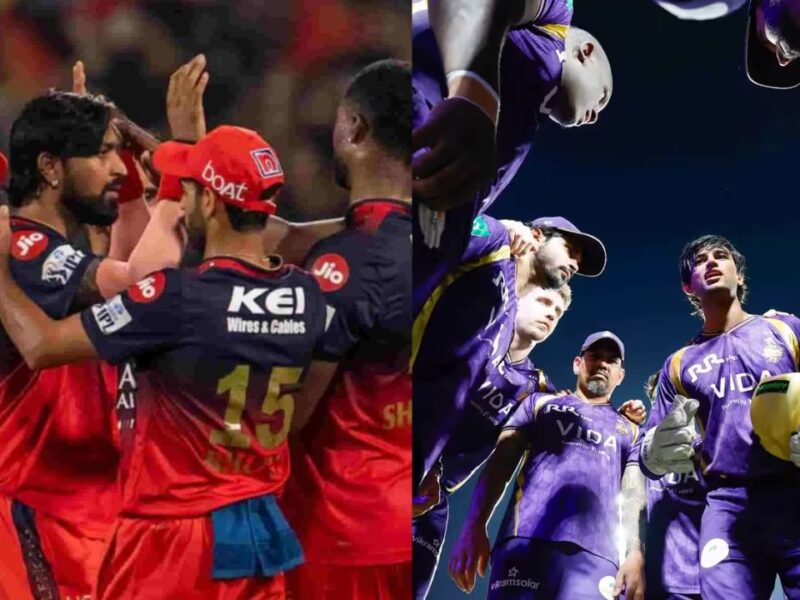 RCB vs KKR मुकाबले के लिए दोनों टीमों की प्लेइंग-XI आई सामने, इम्पैक्ट प्लेयर समेत ये 24 खिलाड़ी खेलेंगे मैच