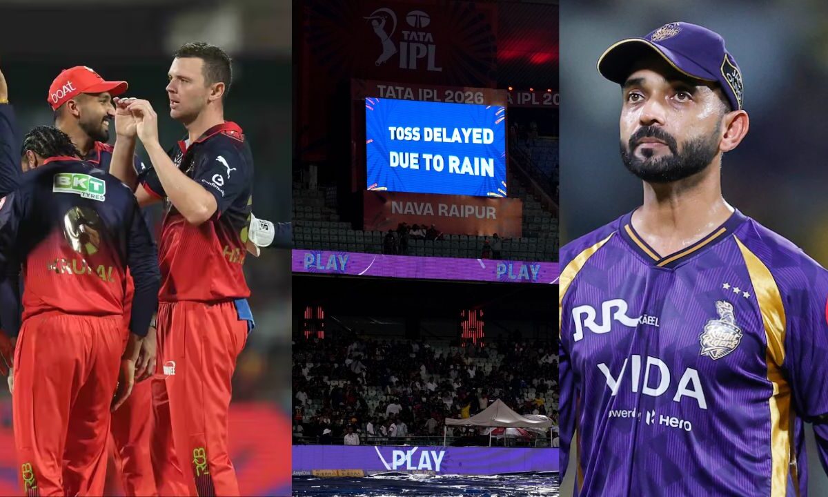 RCB vs KKR मैच में बारिश का खलल, टॉस में देरी की घोषणा; जानें मुकाबला रद्द होने पर किसे होगा फायदा?