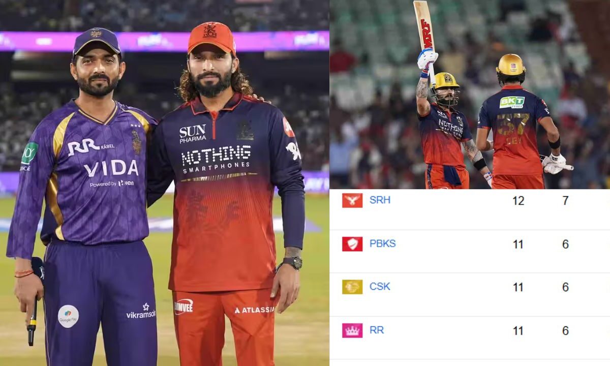 RCB vs KKR मैच के बाद प्लेऑफ स्पॉट के करीब बेंगलुरु, कोलकाता का रास्ता हुआ मुश्किल; जानें IPL 2026 Points Table का पूरा हाल