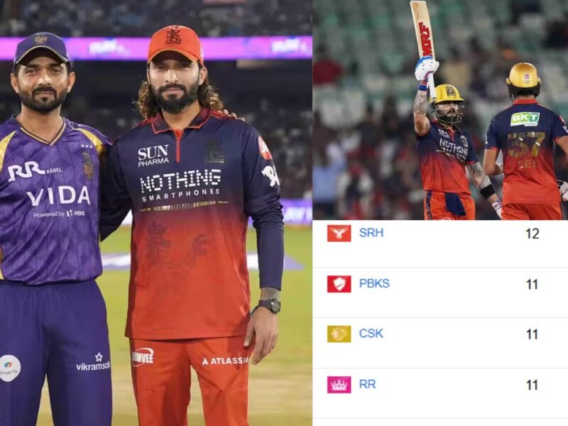 RCB vs KKR मैच के बाद प्लेऑफ स्पॉट के करीब बेंगलुरु, कोलकाता का रास्ता हुआ मुश्किल; जानें IPL 2026 Points Table का पूरा हाल