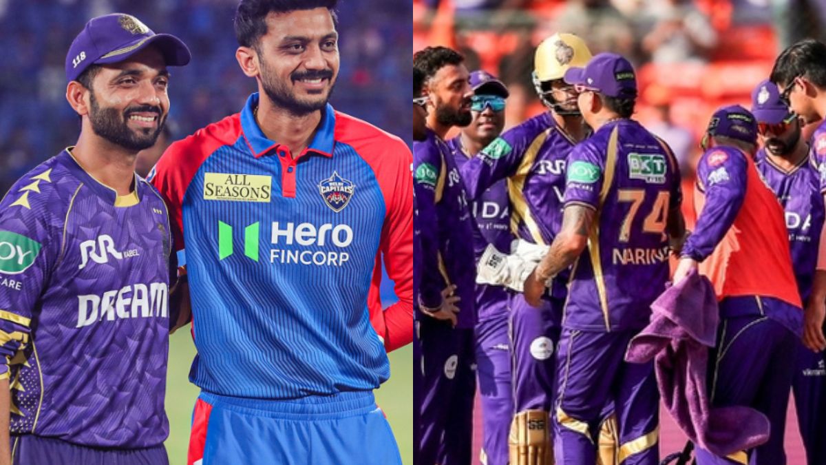 Here is KKR's Playing XI against DC: Rahane (Captain), Rachin, Angkrish, Cameron Green, Rinku Singh, Narine...