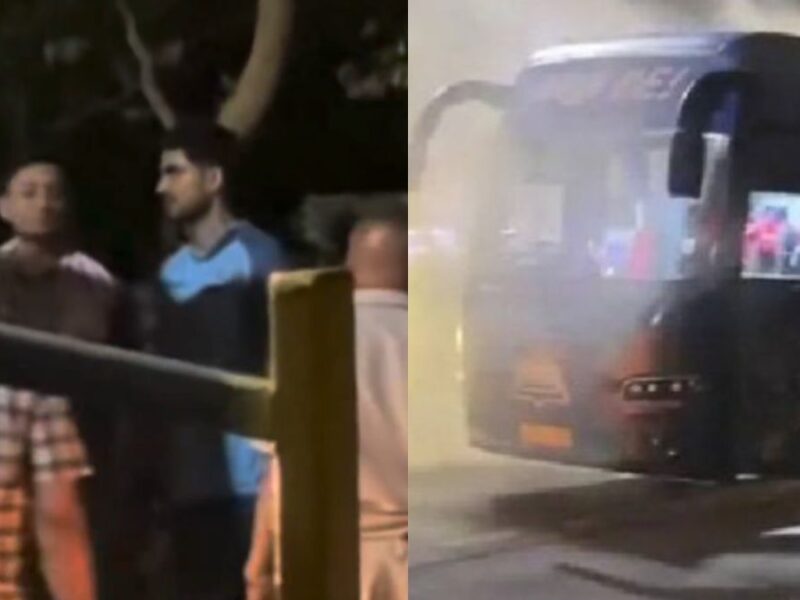 Major Mishap Strikes Gujarat Titans Immediately After the Final: Bus Engulfed in Flames, Everything Reduced to Smoke and Ash.