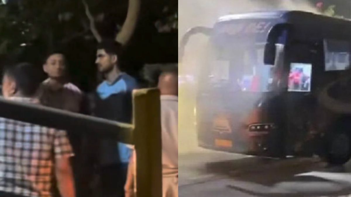 Major Mishap Strikes Gujarat Titans Immediately After the Final: Bus Engulfed in Flames, Everything Reduced to Smoke and Ash.